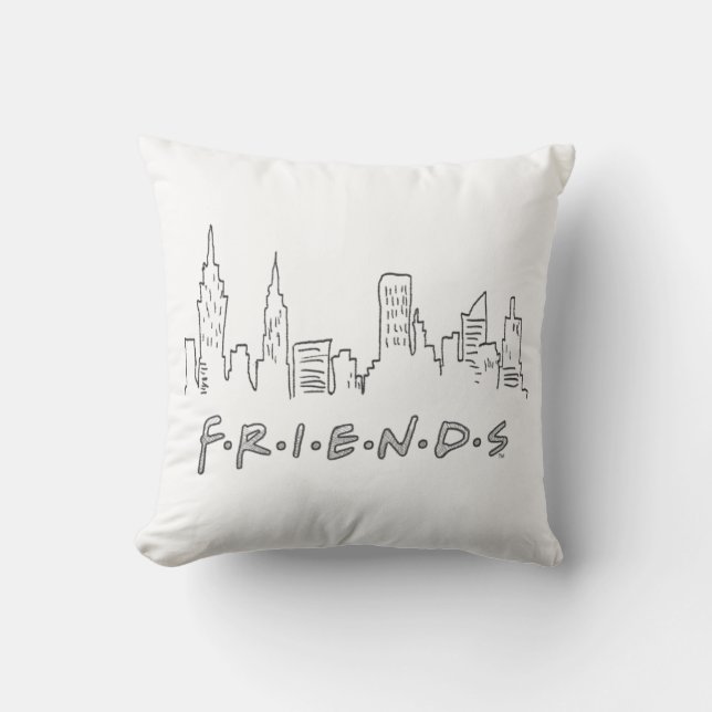 Coussin FRIENDS™ | Silhouette de New York (Recto)