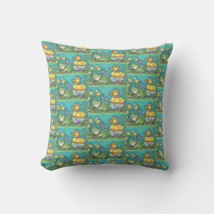COUSSIN FROG DE PRINTEMPS & DUCK PRINCE EASTER LANCE PILLO