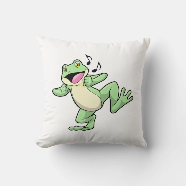 Coussin Frog Music Dance (Recto)