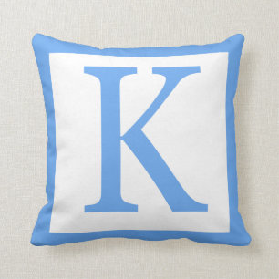 Coussin Frontière de bleus layette de la lettre K