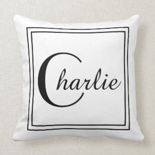 Coussin Frontière de carré noir