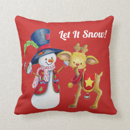 Coussin Frosty Le Snowman D'Hiver