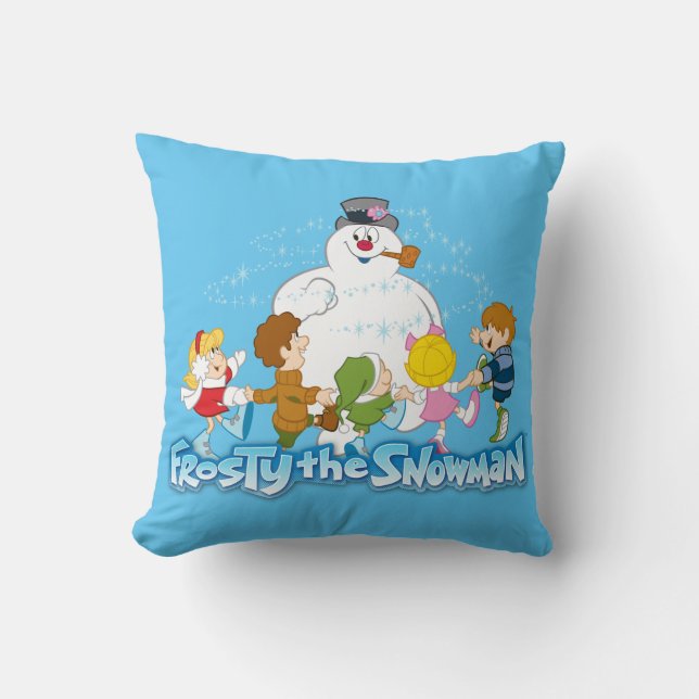 Coussin Frosty the Snowman™ | Frosty & Enfants Jouer (Recto)