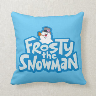 Coussin Frosty the Snowman™   Logo empilé gelé