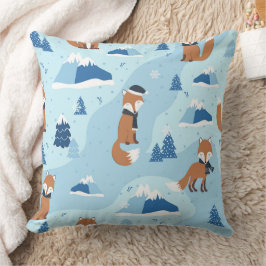 Coussin Frosty Winter Foxes