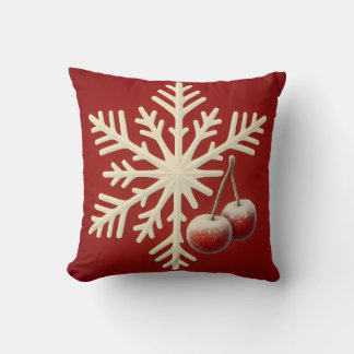 Coussin Frozen Cherry Snowflake – Winter Magic Design