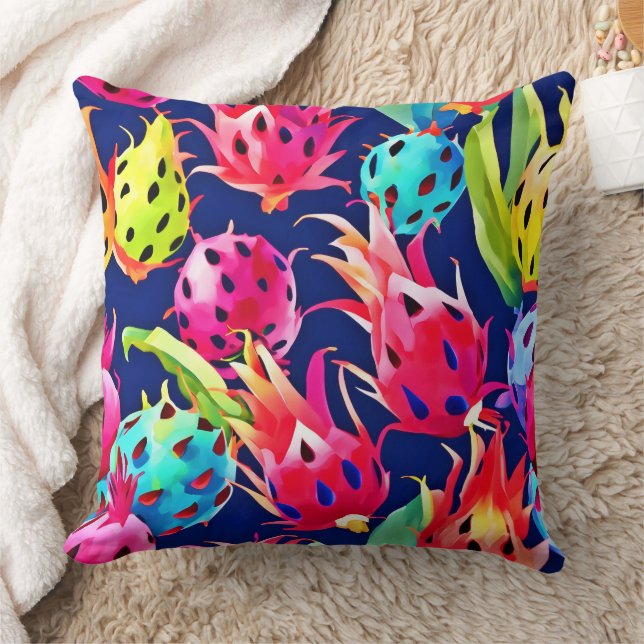 Coussin Fruit de dragon coloré (Couverture)