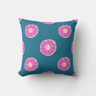 Coussin Fruit motif sans soudure avec orange. abstrait, ar