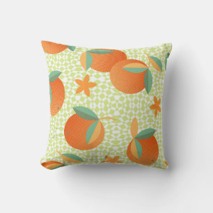 Coussin Fruit orange exotique : Vintage tropical.