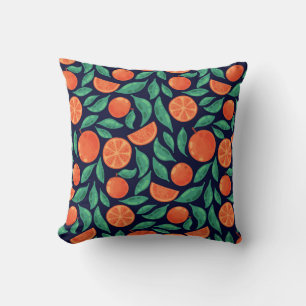 Coussin Fruit orange : Vintage coloré sans fil