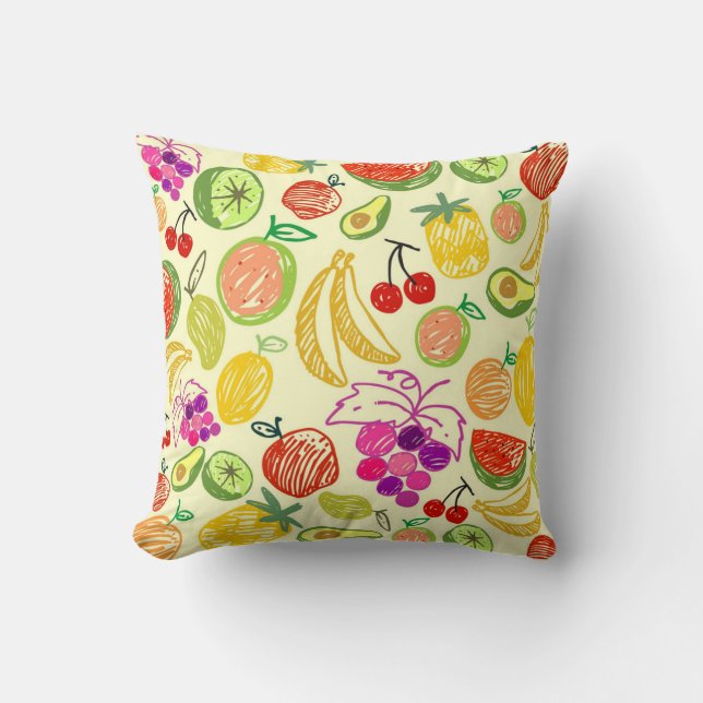 Coussin Fruits d'été (Recto)