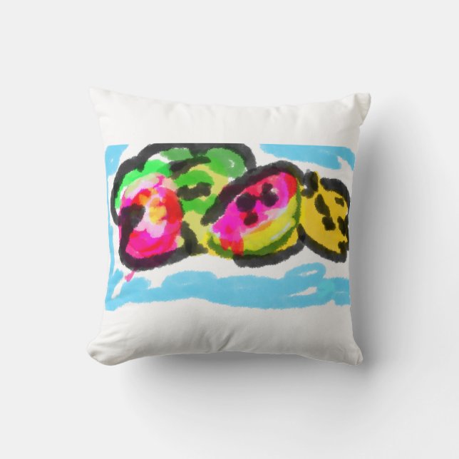 Coussin Fruits d'été joie (Recto)