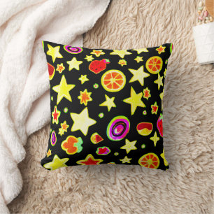 Coussin Fruits d'étoile Motif éclatant couleur