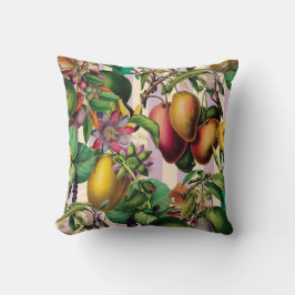 Coussin Fruits et fleurs rétro élégants Big Bold Tropical