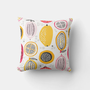 Coussin Fruits exotiques tirés à la main : été Vintage