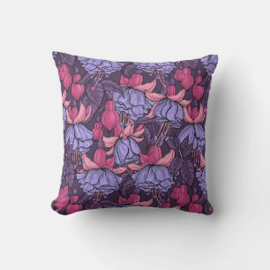 Coussin Fuchsia rose et violet