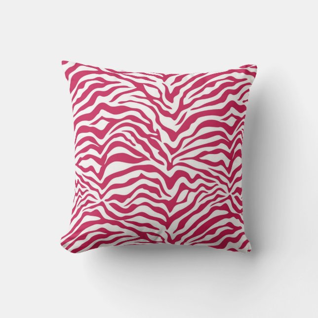Coussin Fuchsia Zebra Stripe (Recto)