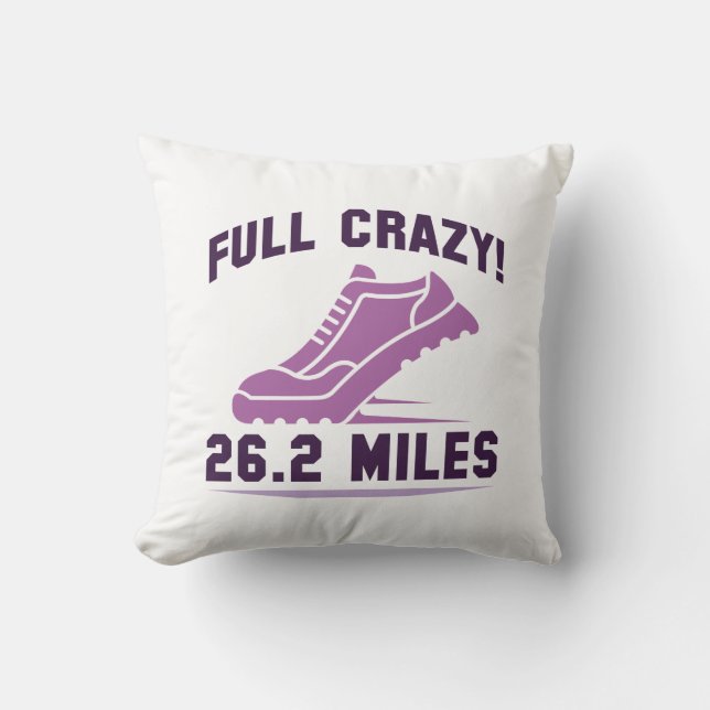 Coussin Full Crazy 26,2 Miles (Recto)