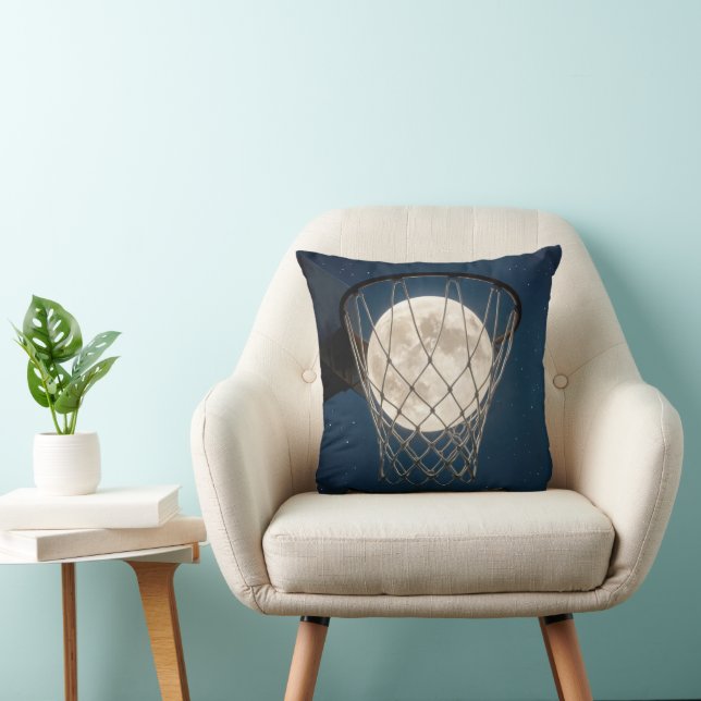 Coussin Full Moon In a Basketball Net (Chaise)