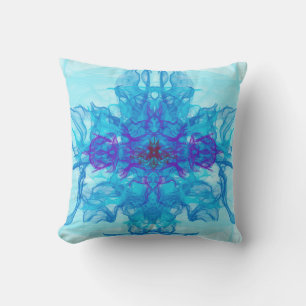 Coussin FUMÉE BLEUE - Art Fractal -