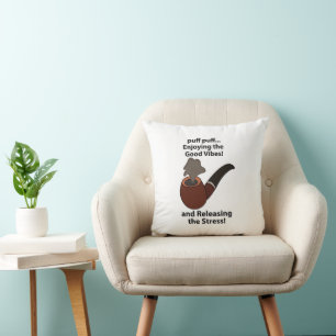 Coussin Fumeurs De Tuyaux Profitant Du Fumage De Tuyaux Go