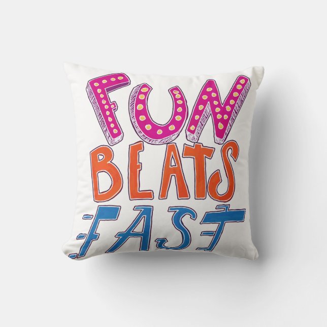 Coussin Fun Beats Fast (Recto)
