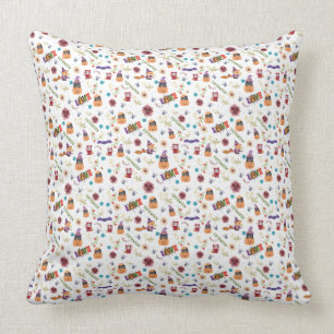 Coussin Fun Casquette violet Catoween, mignon Citrouille o