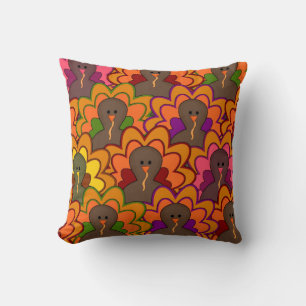 Coussin Fun Colorful Thanksgiving