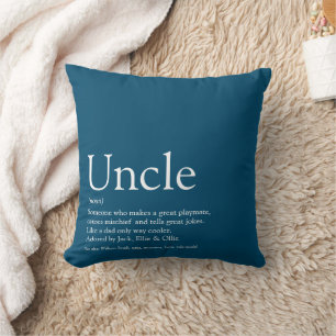 Coussin Fun d'oncle moderne Définition Fun bleu