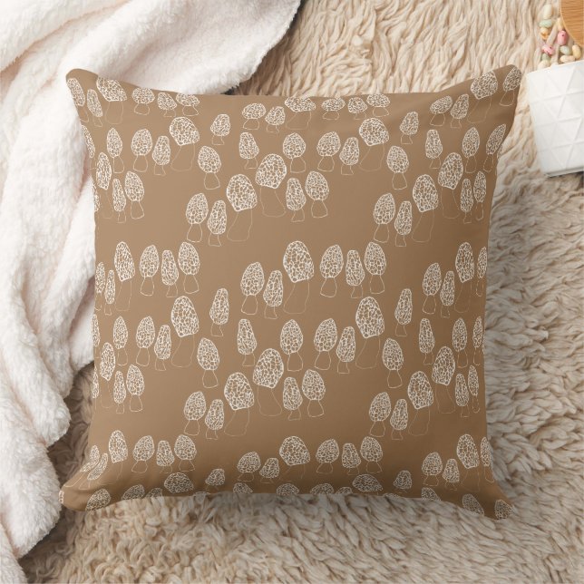 Coussin Fun Fungi Morel Champagne Motif (Couverture)