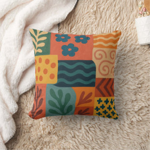 Coussin Fun Retro Garden Collage Motif Motif