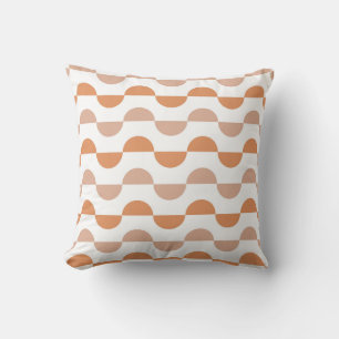 Coussin Fun Retro Wavy Semi Cercle Apricot Peach
