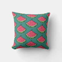 Fun Watermelon tranche Motif Jeu d'oreiller