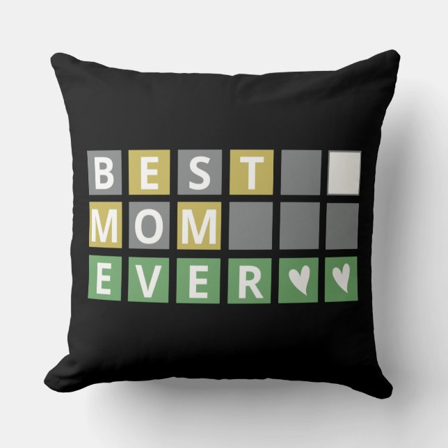 Coussin Funny Best Mom Ever - Wordle Mom (Recto)