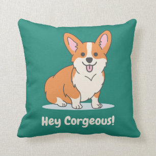 Coussin Funny Corgi Puppy Pun