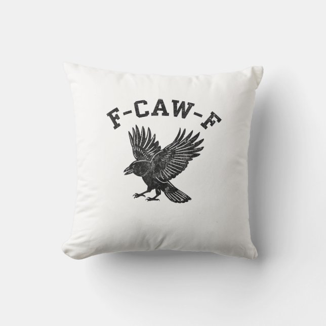 Coussin Funny F-Caw-F Crow Aesthetic Style (Recto)