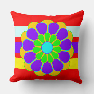 Coussin Funny Flower Power Bloom II + votre backgr. & idée
