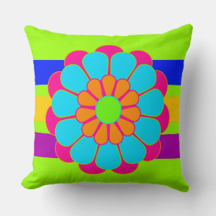 Coussin Funny Flower Power Bloom III + votre backgr. & idé