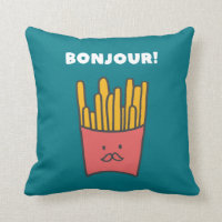 Funny Food Pun Humour French Fries Bonjour