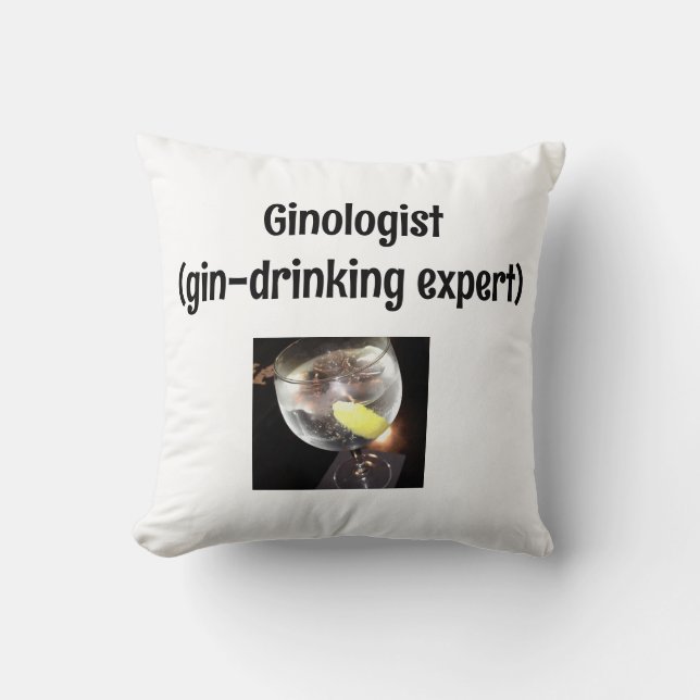 Coussin Funny Gin Drinking  (Recto)