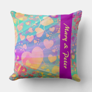 Coussin Funny Heart Motif XI - couleur pastel
