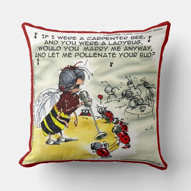 Coussin Funny Insect discothèque chanteur Cotton Thon Orei (Recto)