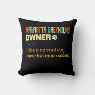 Coussin Funny Mahratta Greyhound Vintage Retro Chien Maman