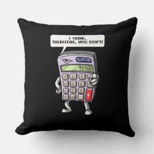 Coussin Funny Math Algebra Calculator Joke