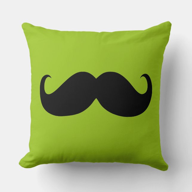 Coussin Funny Mustache noire 6 (Recto)