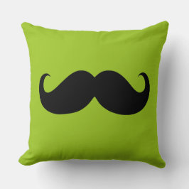 Coussin Funny Mustache noire 6