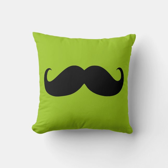 Coussin Funny Mustache noire 6 (Recto)