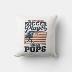 Coussin Funny Soccer Pops Vintage Gravure Design de T-shir