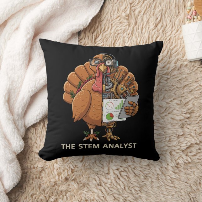Coussin  Funny STEM Analyst Robot Turkey Thanksgiving Gift (Couverture)