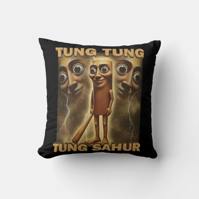 Coussin Funny Viral-Style Cartoon | Meme Aesthetic Art (Recto)